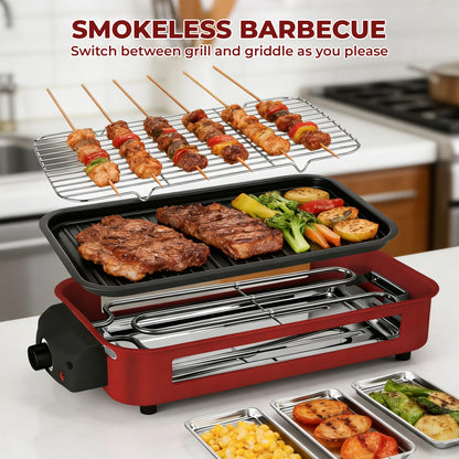Electric Grill with Removable Griddle