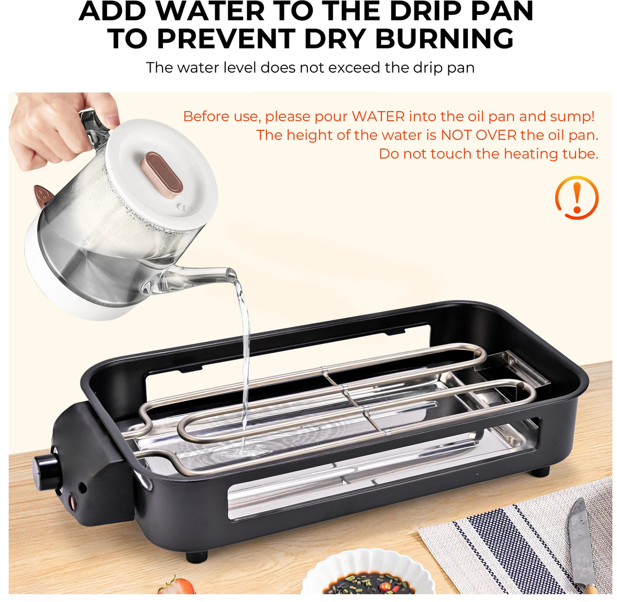 Electric Grill with Removable Griddle