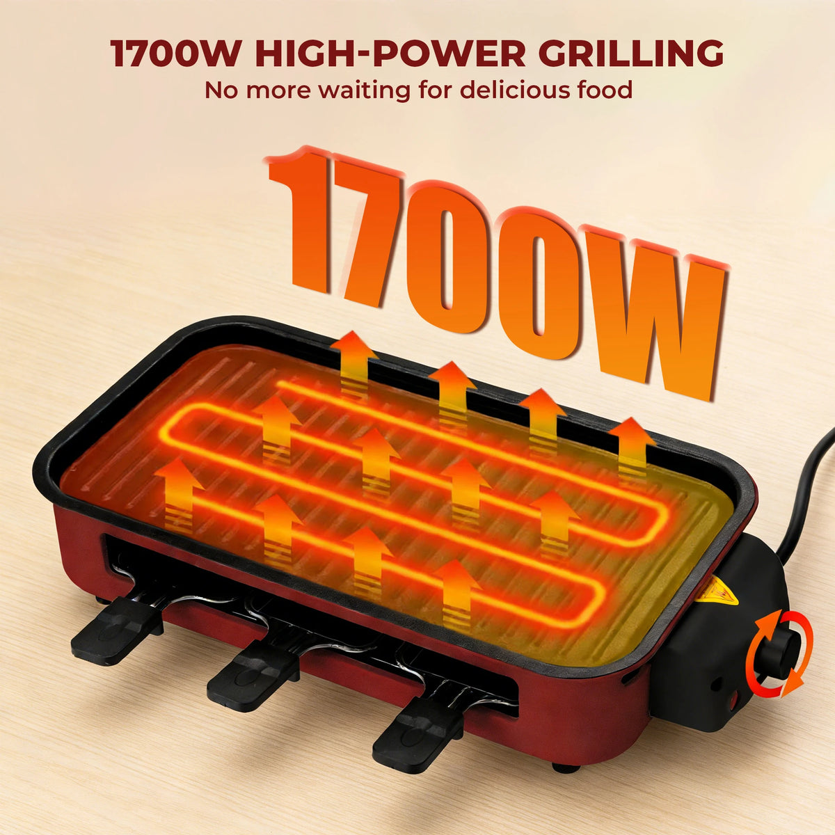 Electric Grill with Removable Griddle