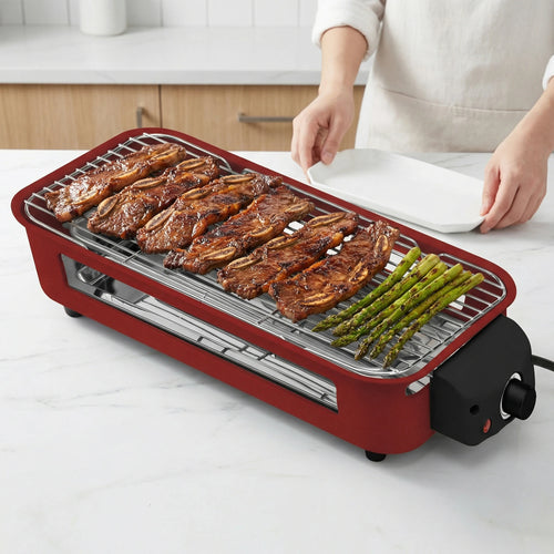 Electric Grill with Removable Griddle