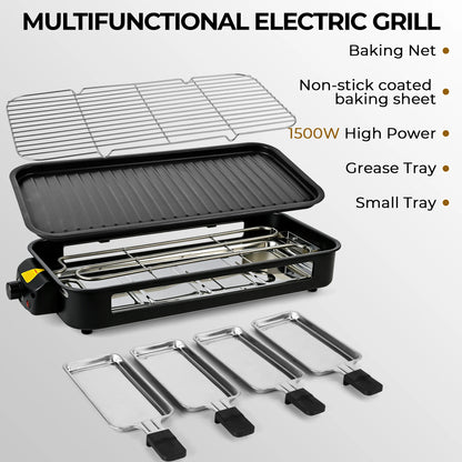 Electric Raclette Grill with 4 Pans