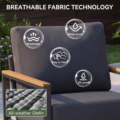 4-Piece Wicker Patio Conversation Set