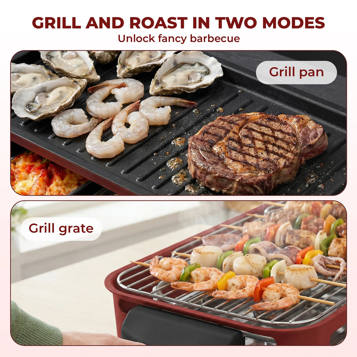 Electric Grill with Removable Griddle