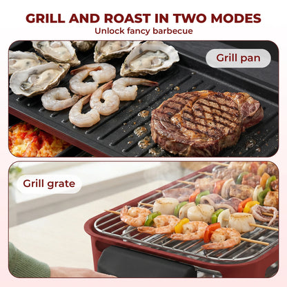 Electric Grill with Removable Griddle