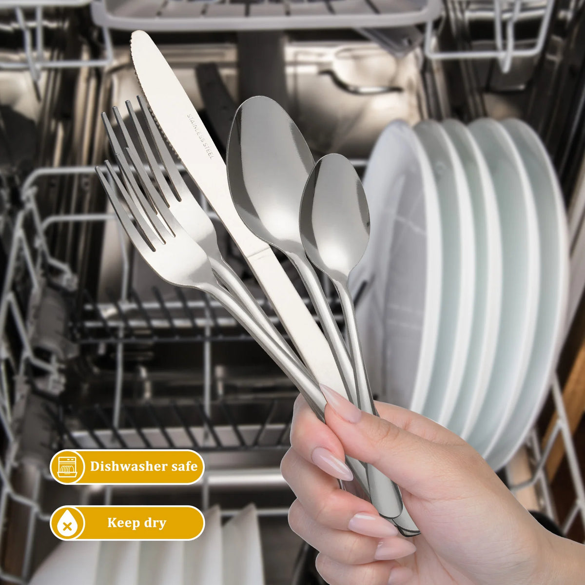 60-Piece Stainless Steel Flatware Set