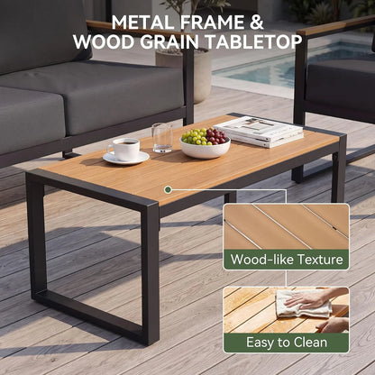 4-Piece Wicker Patio Conversation Set