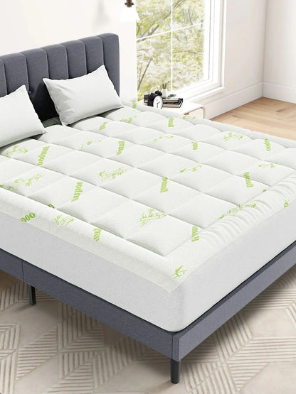 Bamboo Viscose Pillow Top Mattress Pad