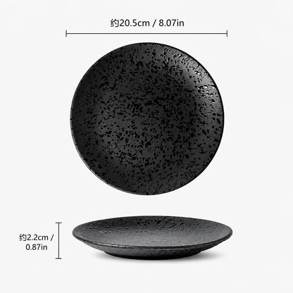 Black Speckled Stoneware Dinnerware