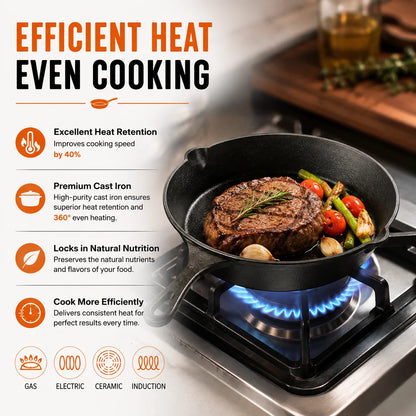 3-Piece Cast Iron Skillet Set