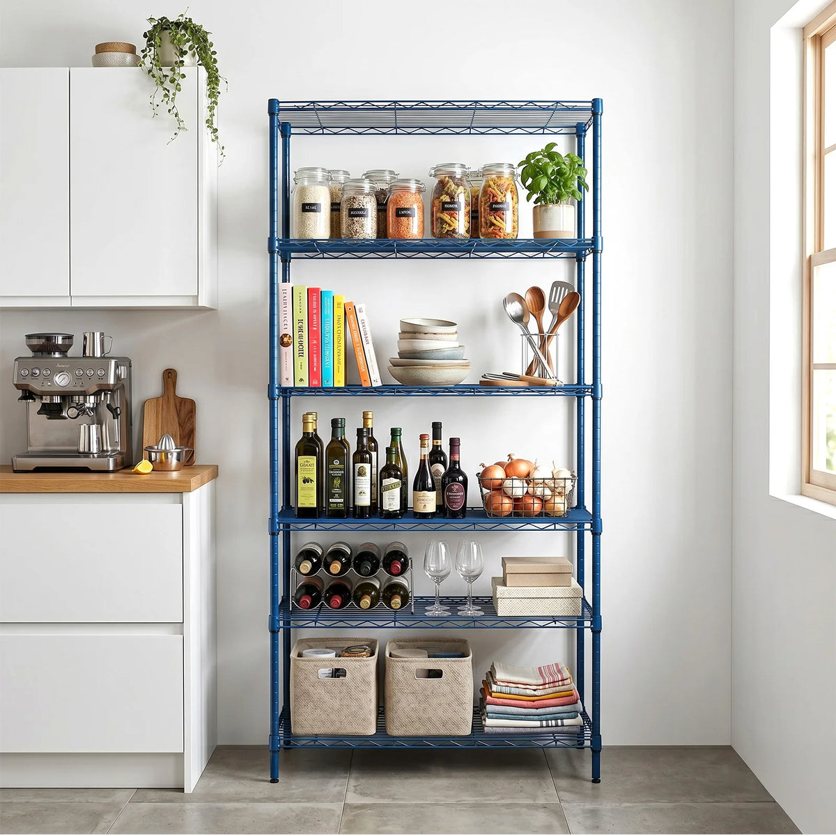 5-Tier Adjustable Metal Storage Shelves