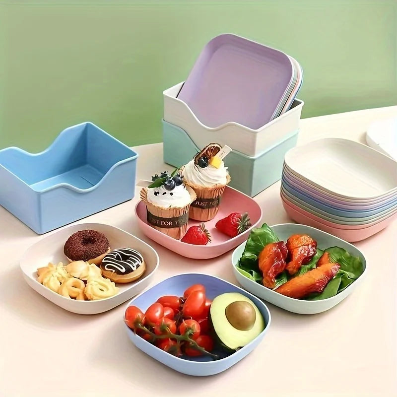 10-Piece Reusable Dessert Plate Set