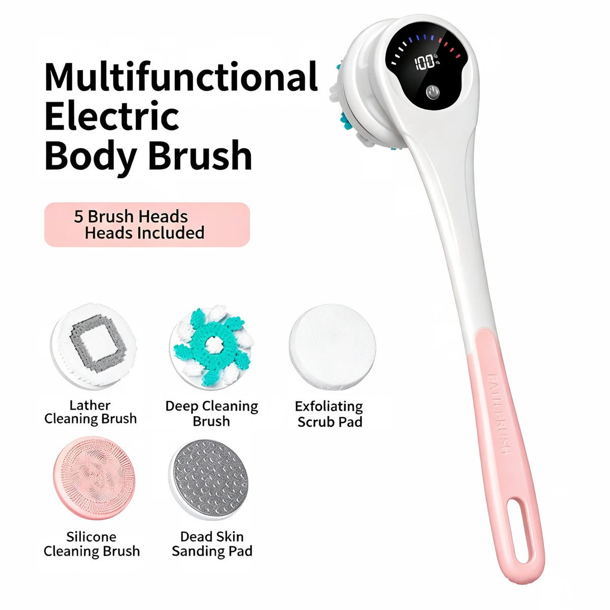 Electric Body Brush with 5 Heads