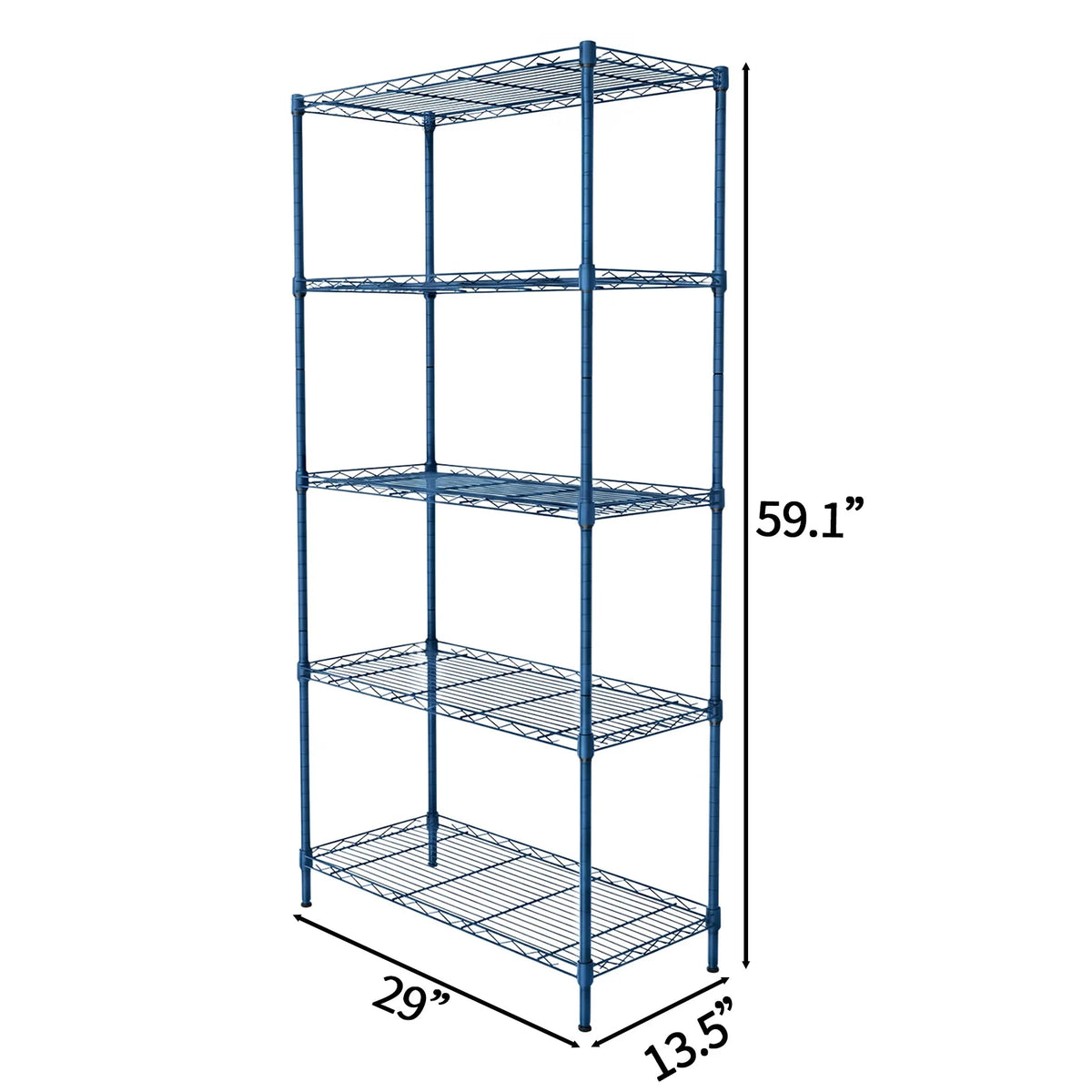5-Tier Adjustable Metal Storage Shelves