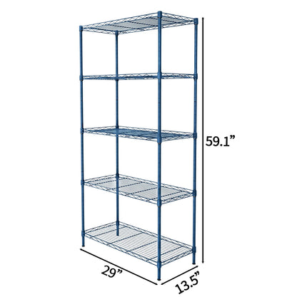 5-Tier Adjustable Metal Storage Shelves