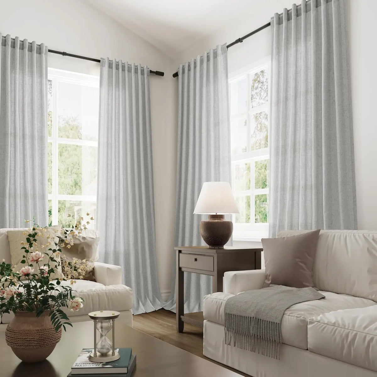 137.8-Inch Sheer Curtain