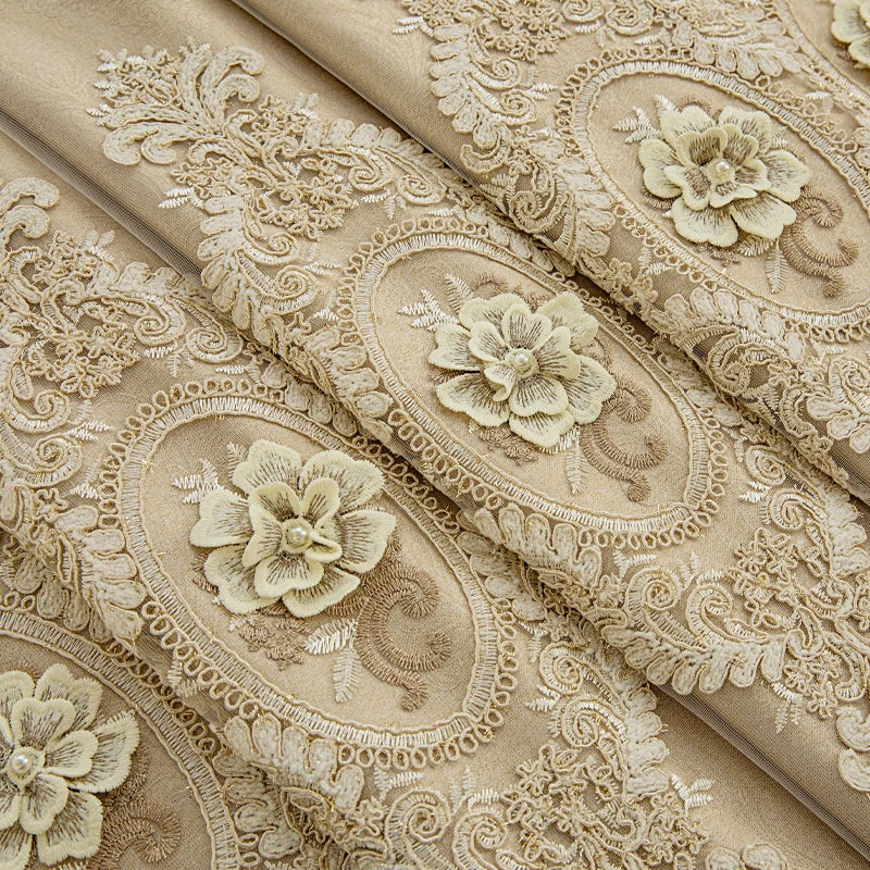 Embroidered Floral Blackout Curtains
