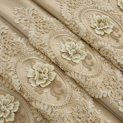 Embroidered Floral Blackout Curtains