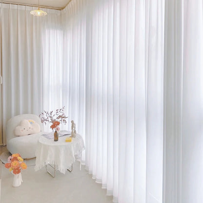 White Voile Sheer Curtains