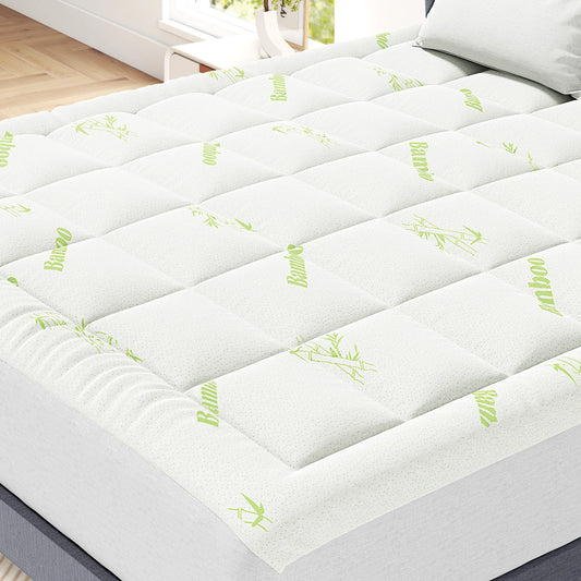 Bamboo Viscose Pillow Top Mattress Pad
