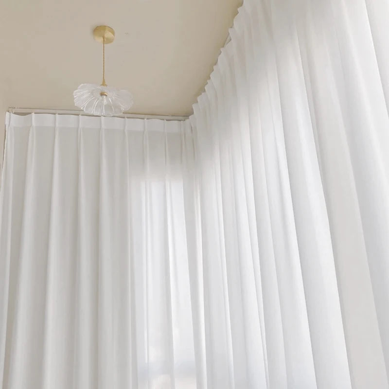 White Voile Sheer Curtains