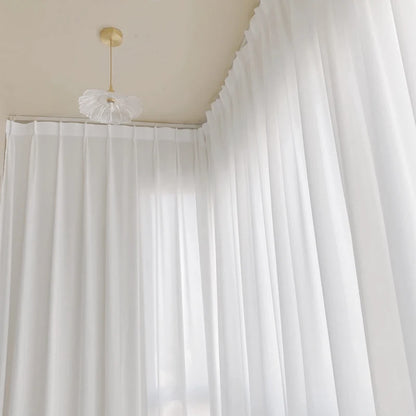 White Voile Sheer Curtains