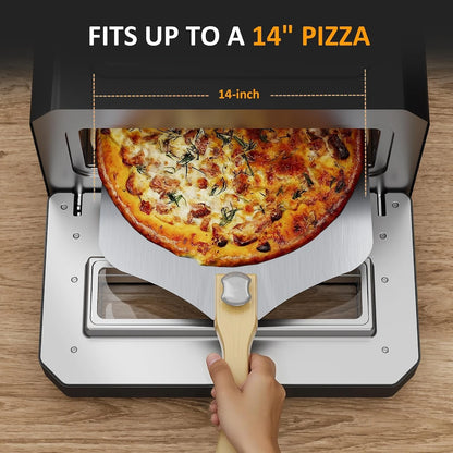 12-Inch Electric Pizza Oven with Stone and Peel