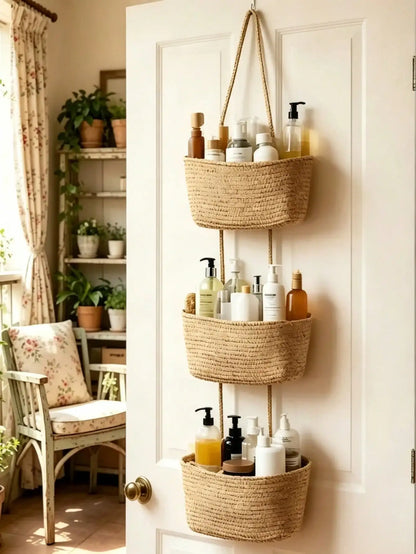 14-Inch Three-Tier Hanging Storage Basket
