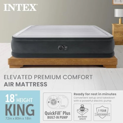 18-Inch King Air Mattress with Built-In Pump