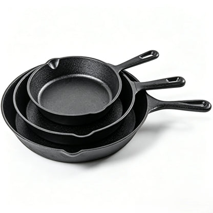 3-Piece Cast Iron Skillet Set