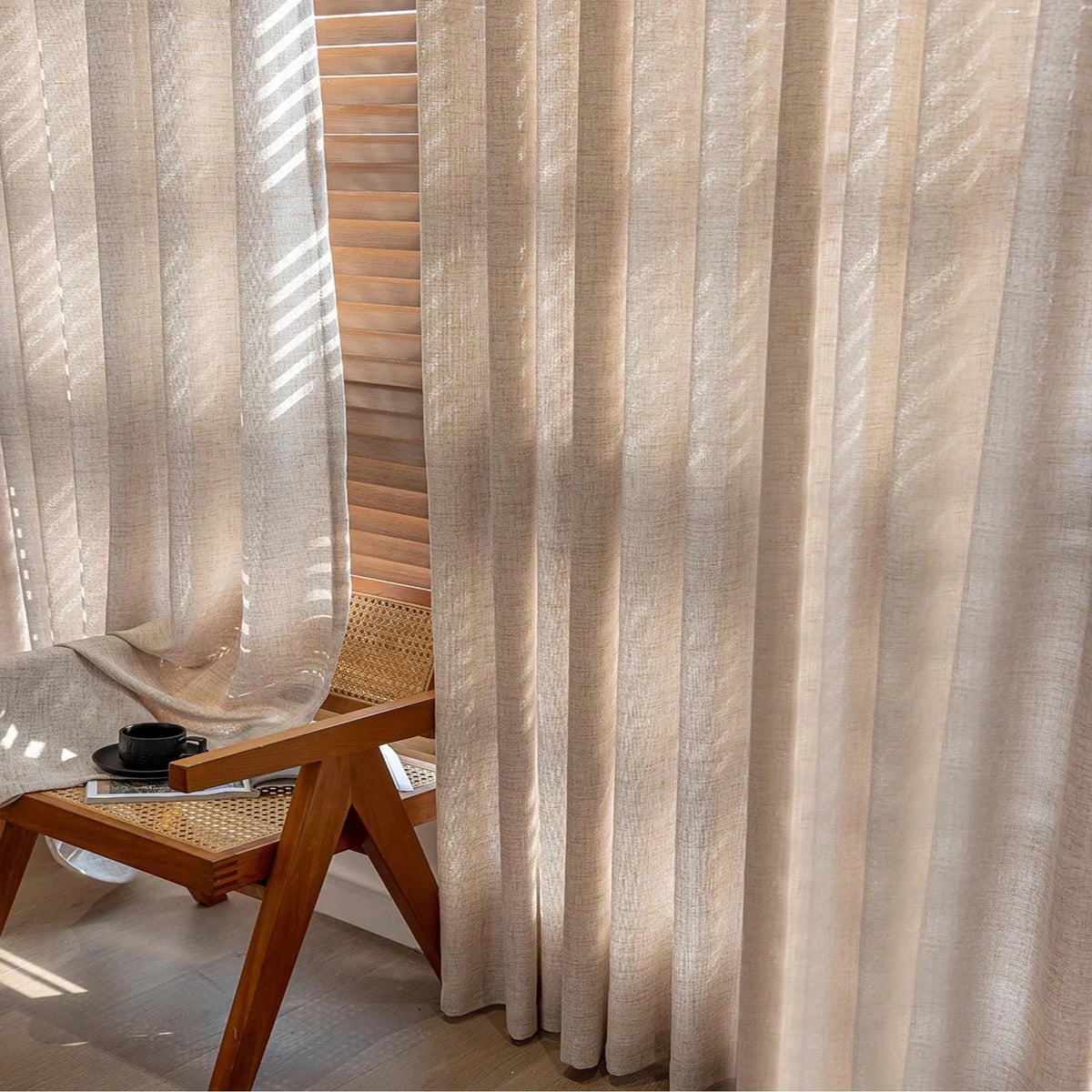 Linen Sheer Curtain Panel