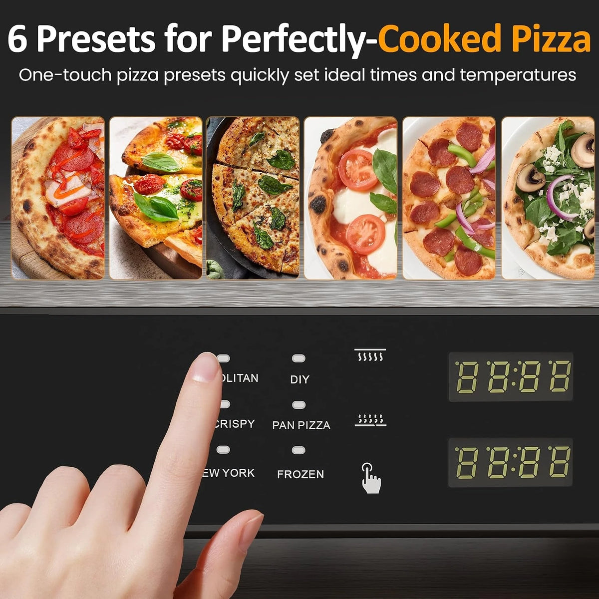 12-Inch Electric Pizza Oven with Stone and Peel