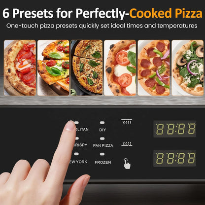 12-Inch Electric Pizza Oven with Stone and Peel