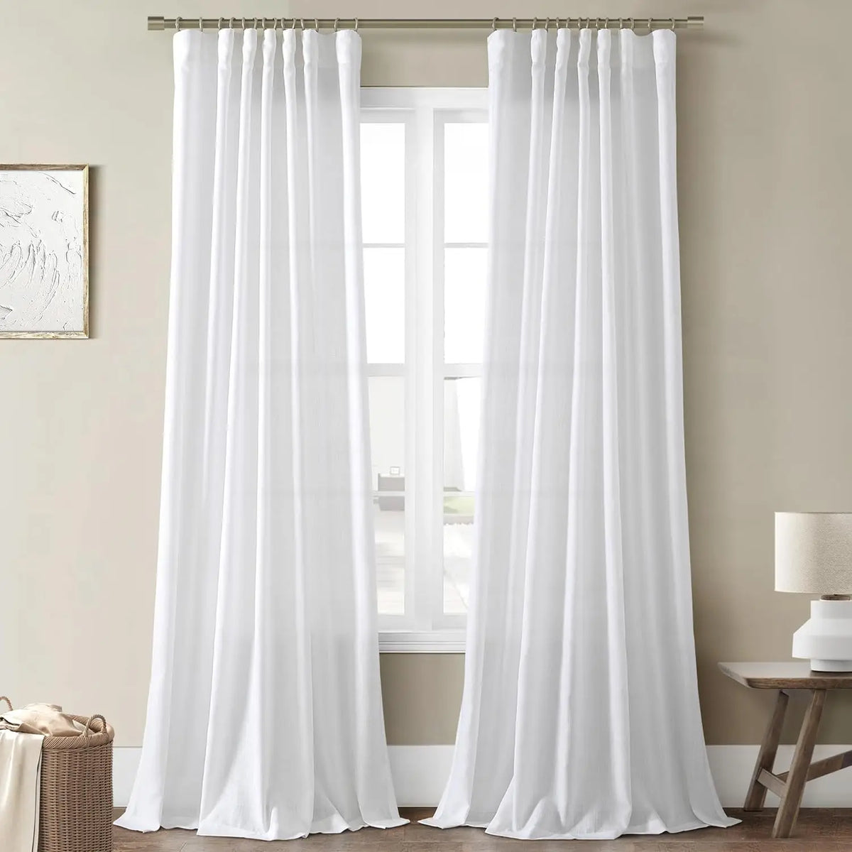 137.8-Inch Sheer Curtain