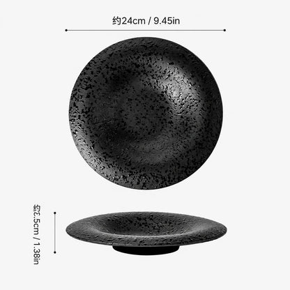 Black Speckled Stoneware Dinnerware
