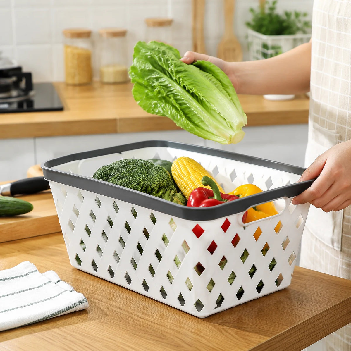 4-Piece Stackable Storage Basket Set