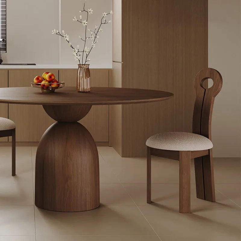 Solid Ash Wood Round Dining Table
