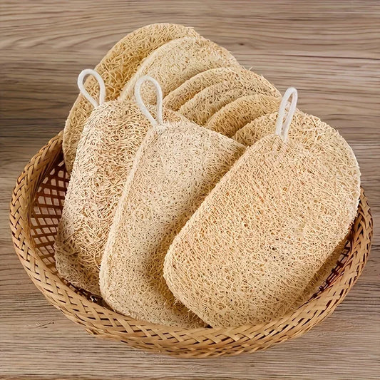 6-Piece Natural Loofah Sponge Set