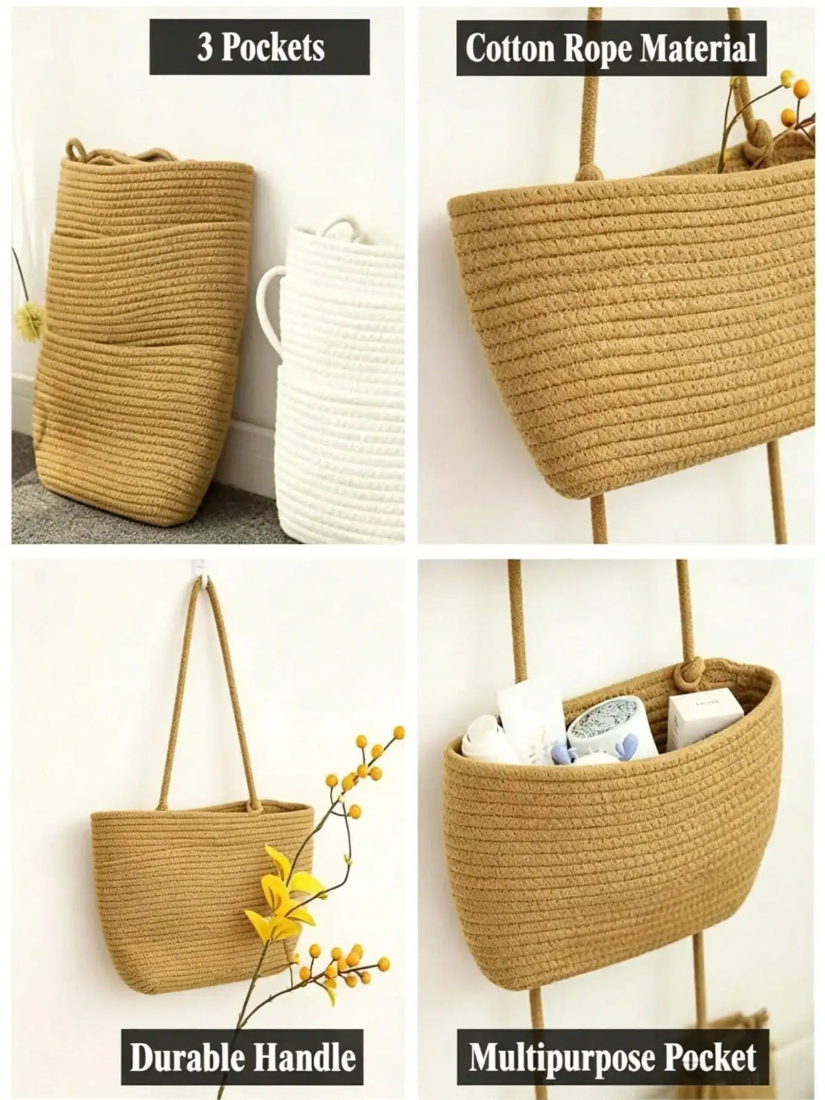14-Inch Three-Tier Hanging Storage Basket