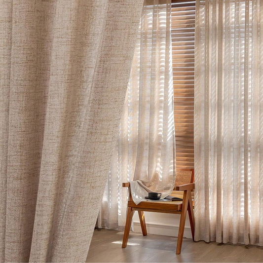 Linen Sheer Curtain Panel