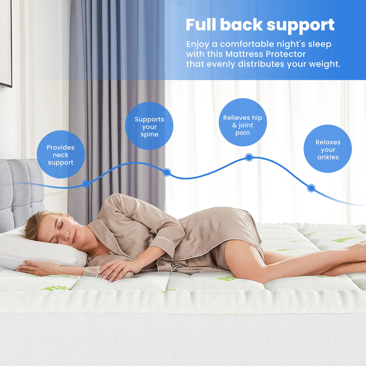 Bamboo Viscose Pillow Top Mattress Pad