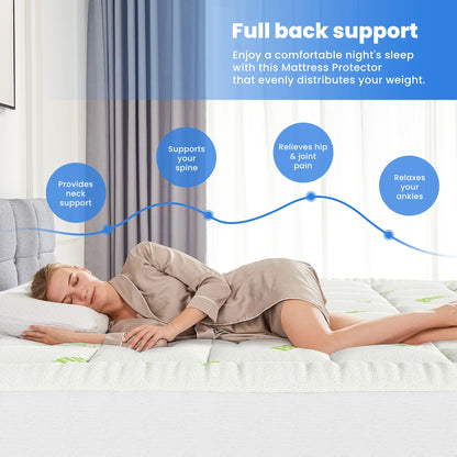 Bamboo Viscose Pillow Top Mattress Pad
