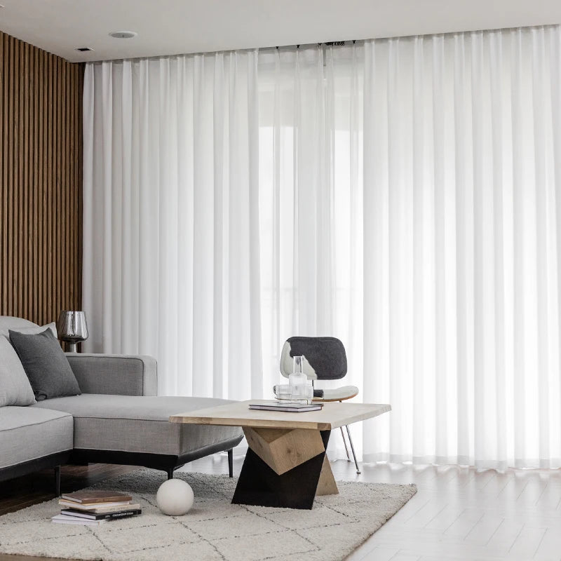 White Voile Sheer Curtains