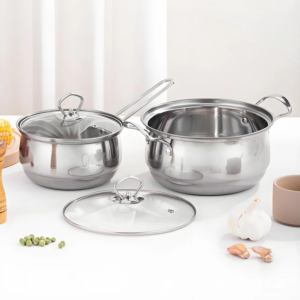 3-Piece Stainless Steel Cookware Set