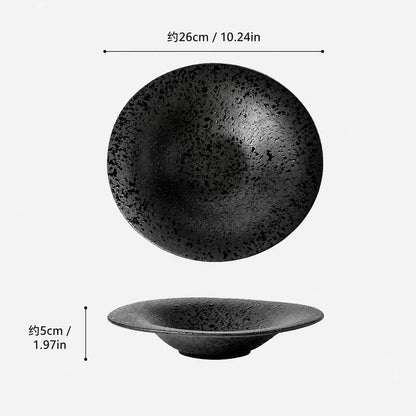 Black Speckled Stoneware Dinnerware