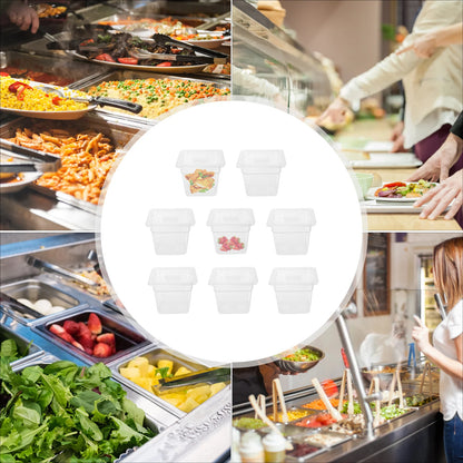 8-Pack Acrylic Food Storage Pans with Lids