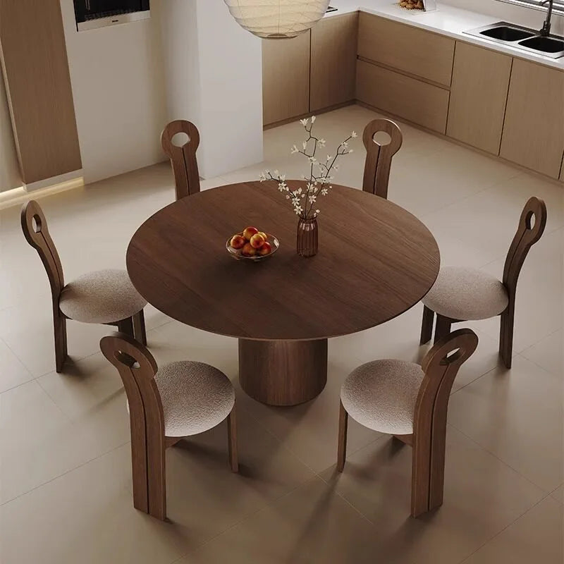 Solid Ash Wood Round Dining Table