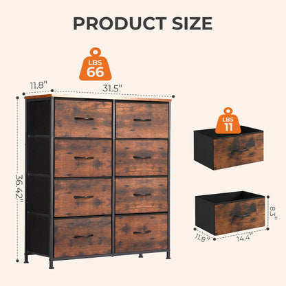 8-Drawer Fabric Dresser