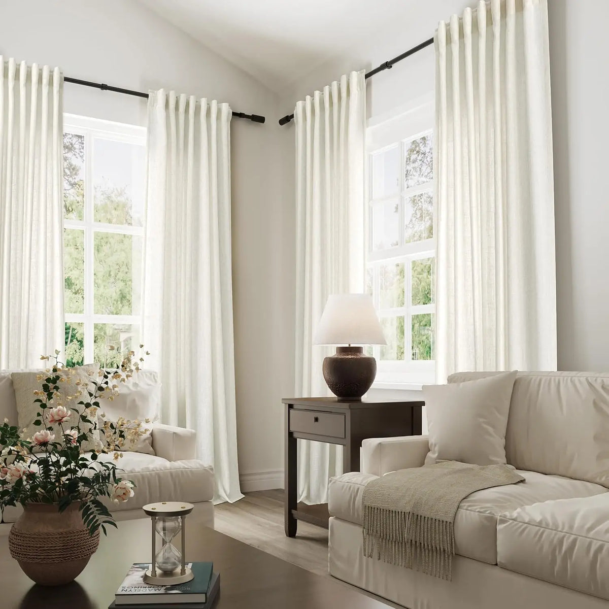 137.8-Inch Sheer Curtain
