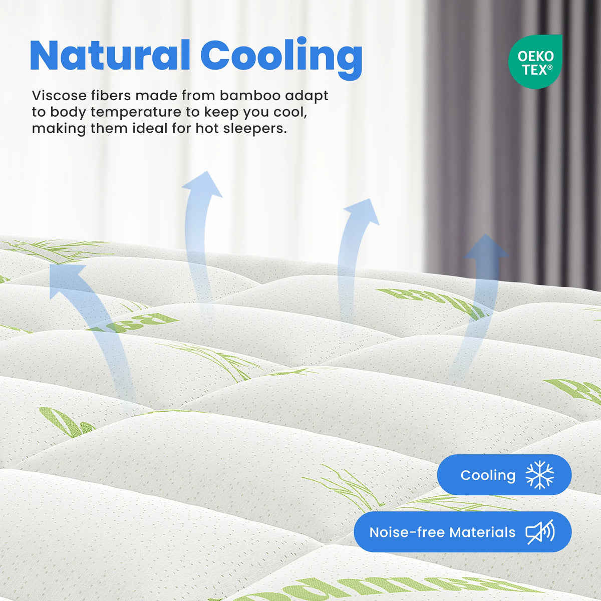 Bamboo Viscose Pillow Top Mattress Pad