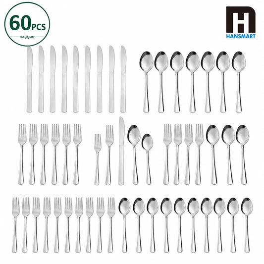 60-Piece Stainless Steel Flatware Set